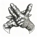Aries Praying hands tattoo design idea