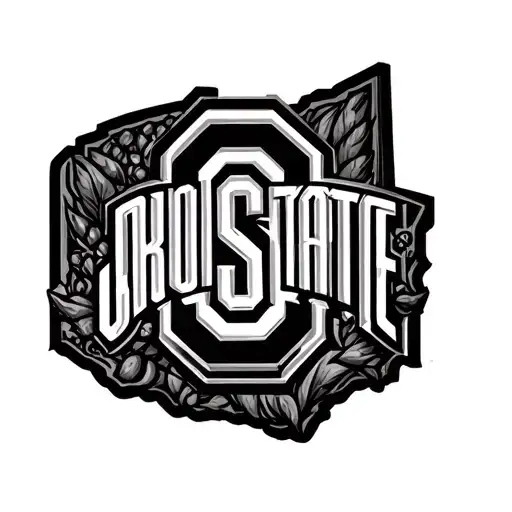 Ohio state with Buckeye nut tattoo design idea
