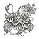 Bean Sprout with puzzle pieces forming tattoo design idea