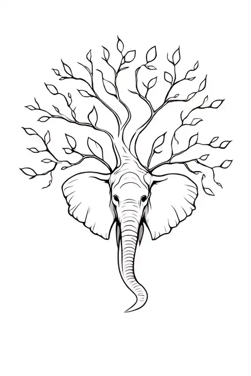 elephant tree of life tattoo tattoo design idea