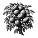 Walnut tree tattoo design idea
