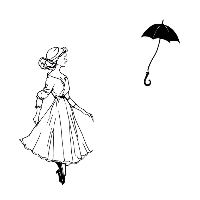 mary poppins  tattoo design idea
