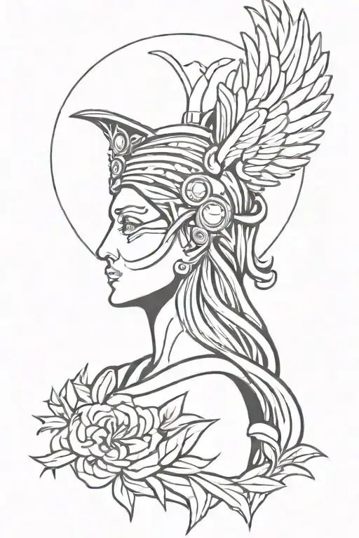 The Goddess Athena tattoo design idea
