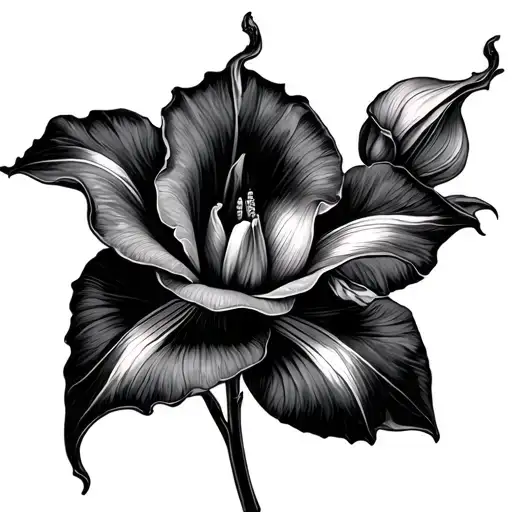calla lily rose iris tattoo design idea