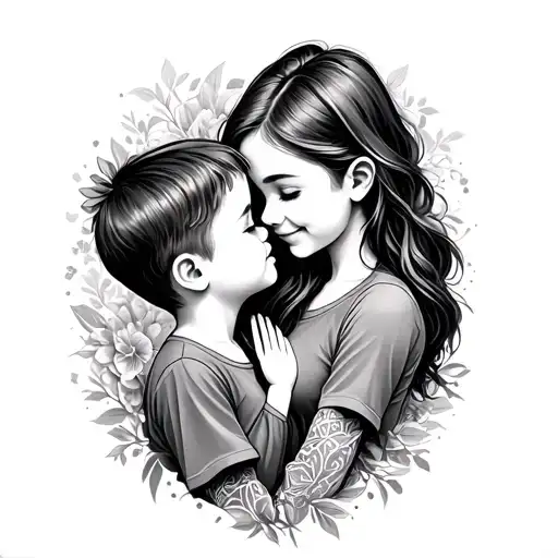 Mom And Son Matching tattoo design idea