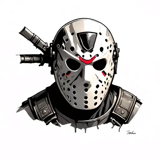 Jason Mask tattoo design idea