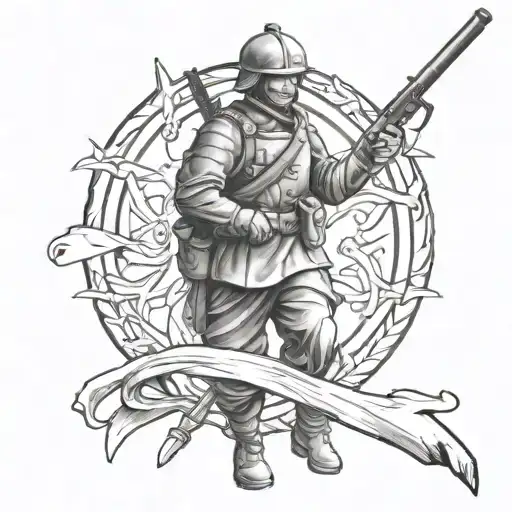 Soldier Of God tattoo design idea