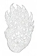 cat paw tattoo design idea