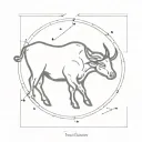 taurus constellation tattoo design idea