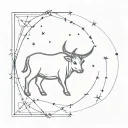 taurus constellation tattoo design idea