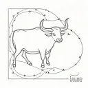 taurus constellation tattoo design idea
