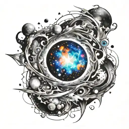 galaxy tattoo design idea