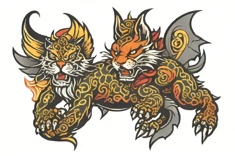 strong fortune favored him tattoo design idea