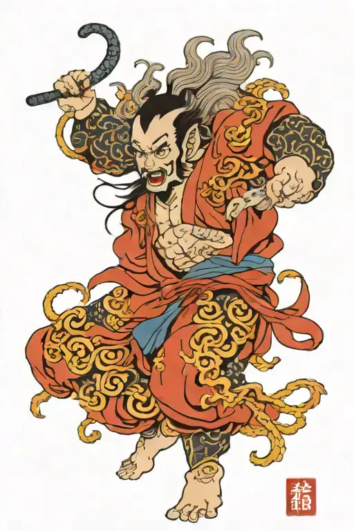 raijin fujin tattoo design idea