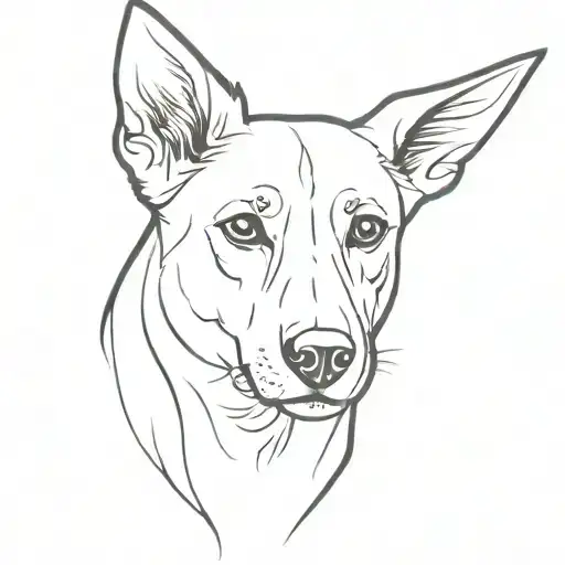 Australian kelpie simple tattoo design idea