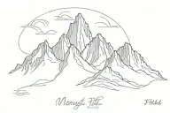 mount fitz roy mountain tattoo design idea