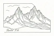 mount fitz roy mountain tattoo design idea