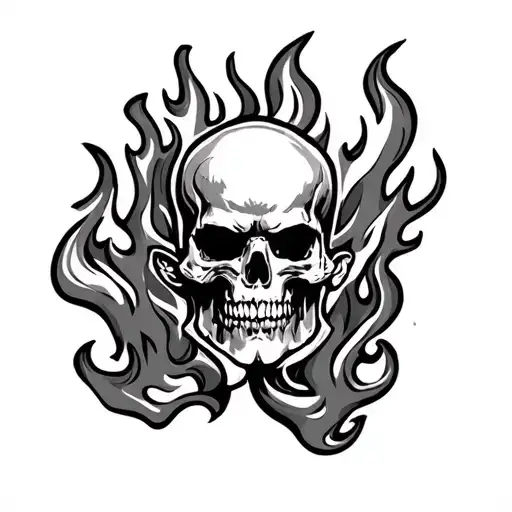 brother gambler Fire  tattoo design idea