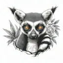 lemur tattoo design idea