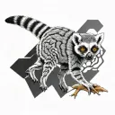lemur tattoo design idea