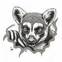 lemur tattoo design idea