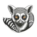lemur tattoo design idea