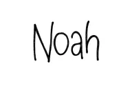 "Noah" "Noah" name written tattoo design idea