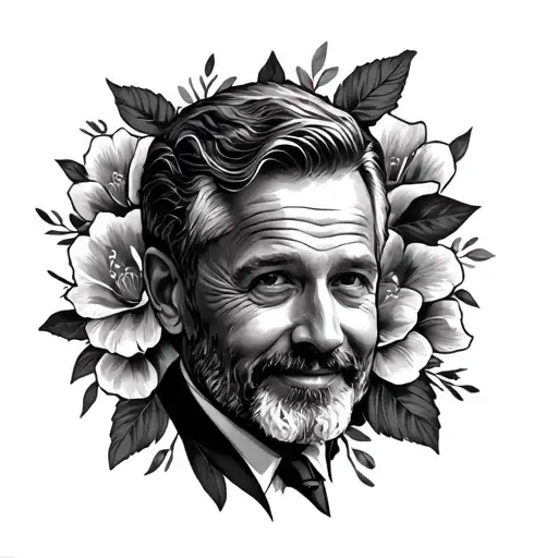 dad memorial tattoo design idea