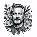 dad memorial tattoo design idea