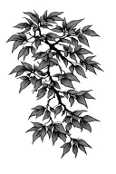 willow tree branch tattoo design idea