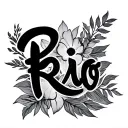 Rio, it's my daughter's name, and it means river in Spanish tattoo design idea