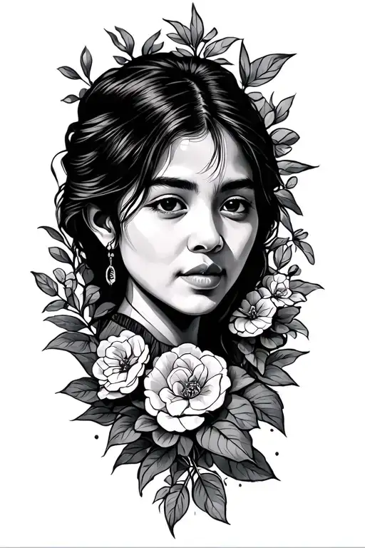 i want family sketch tatoo about family, ưith nartural plant and about my hometown trà vinh in vietnam tattoo design idea