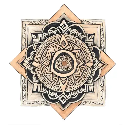 Sri Yantra tattoo design idea