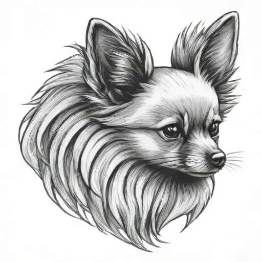Pomeranian dog and eevee tattoo design idea