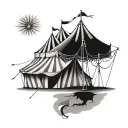Circus Tent tattoo design idea