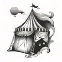 Circus Tent tattoo design idea