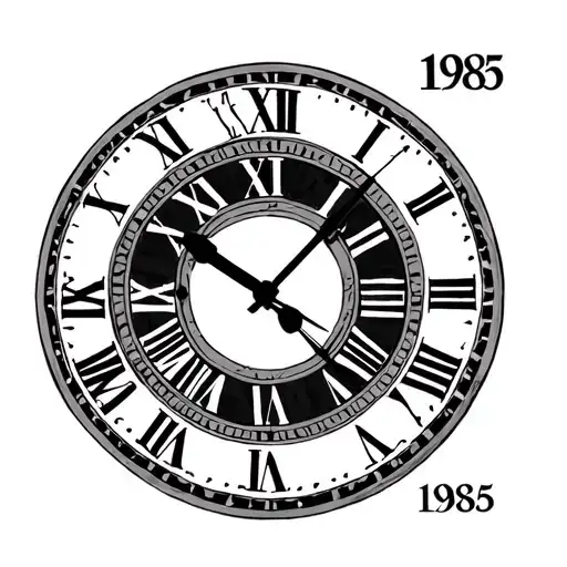 times roman numerals 1985 tattoo design idea