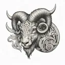 Aries Taurus pieces forming tattoo design idea