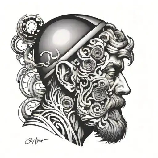 overthinking man tattoo design idea