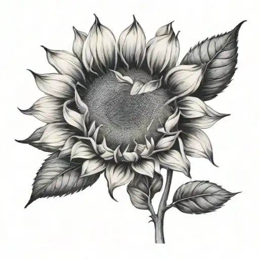 sunflower and Nana tattoo design idea