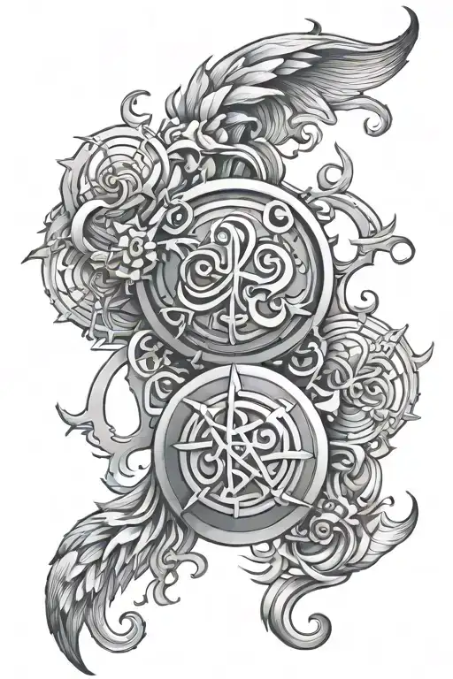 Gemini Libra Scorpio zodiac sign tattoo design idea