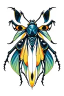alien moth tattoo design idea