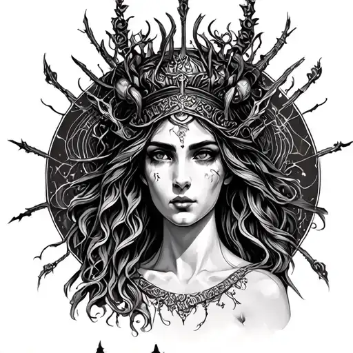 Hecate goddess of magic tattoo design idea