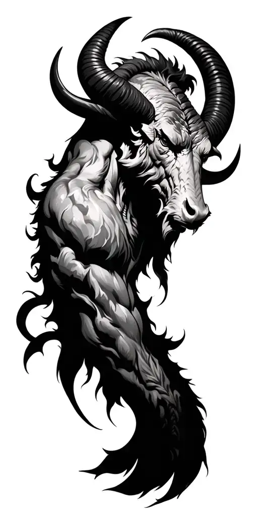 Minotaur arm sleeve tattoo tattoo design idea