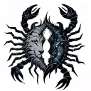 leo and scorpio constellations  tattoo design idea