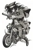Alucard hellsing anime inspired tattoo tattoo design idea