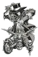 Alucard hellsing anime inspired tattoo tattoo design idea