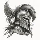 Spartan warrior tattoo design idea