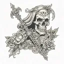 holy death tattoo design idea
