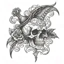 holy death tattoo design idea